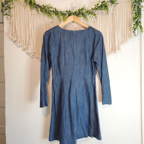 MADEWELL Chambray Button Front Mini Dress sz 4 - Picture 9 of 9